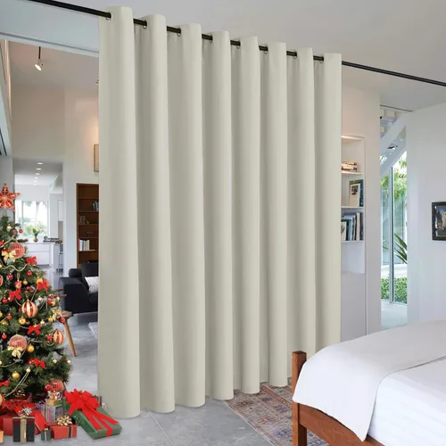 Miniatura 125 de RYB HOME - Cortinas extra largas con bloqueo de luz, persianas opacas insonorizadas para privacidad para cine en casa, oficina, fondo de patio, sala