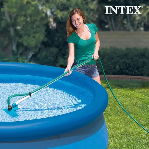 Miniatura 7 de Intex 26165EH - Juego de piscina inflable portátil de 15 pies x 42 pulgadas para exteriores con escalera, bomba de filtro, cubierta y kit