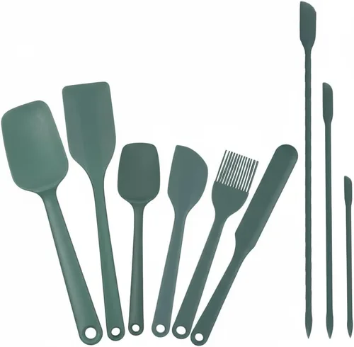 Miniatura 10 de Juego de 6 espátulas de silicona, antiadherentes y núcleo de acero inoxidable, sin BPA, utensilios de cocina aptos para lavavajillas para hornear