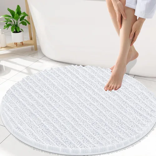 Miniatura 254 de Smiry Alfombras de Baño 24x16 pulgadas, Alfombras de Baño de Chenilla Extra Suaves y Absorbentes, Respaldo de Goma Antideslizante, Lavable a Máquina