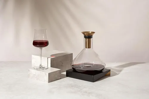 Miniatura 3 de RBT Decantador de vino prémium con colador de sedimentos y aireador integrado, jarra de cristal para mejorar el sabor y la claridad