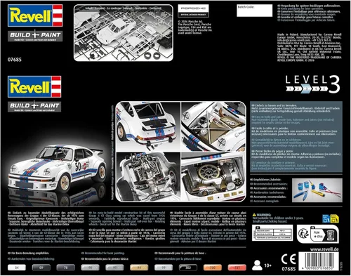 Miniatura 8 de Revell RV07685 07685 7685 1:24 Porsche 934 RSR 'Martini Racing' Kit de modelo, Varios, 1/24