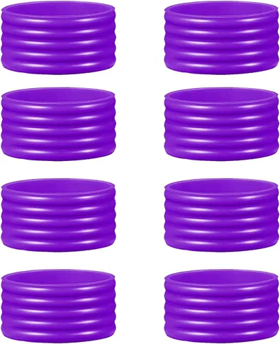 Miniatura 20 de 15 colores disponibles Buena elasticidad 8-45 piezas de raqueta de tenis/paletas de pickleball/squash anillo de silicona raqueta agarre bandas 8