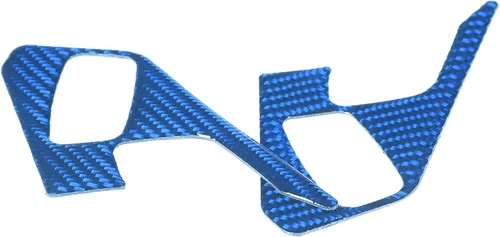 Miniatura 3 de Adhesivos de fibra de carbono para volante de automóvil, accesorios interiores para Chevrolet Corvette C8 Z06 2020-2024 (fibra de carbono azul A)
