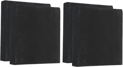 PATIKIL Paneles de lienzos de pintura para pintura, paquete de 4 paneles cuadrados de madera de 4 x 4 pulgadas, paneles de arte en blanco estirados