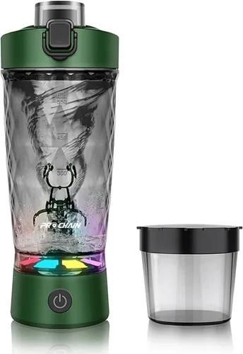 Miniatura 14 de PROCHAIN Botella agitadora eléctrica de proteínas, mezclador de batidos de proteínas, taza de mezcla automática portátil para preentrenamiento, Azul