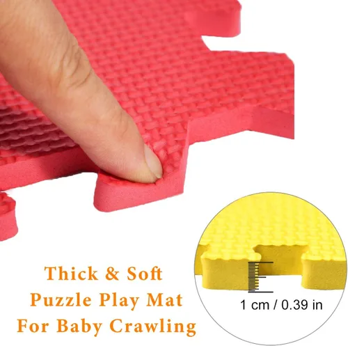 Miniatura 4 de Kangler Alfombrillas de Juego de Rompecabezas para Niños, 20 Piezas de Baldosas de Piso de Espuma Extra Grandes y Coloridas, Alfombrillas de Piso