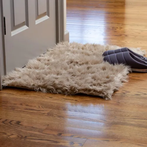 Miniatura 41 de Super Area Rugs - Alfombra de piel de oveja suave y esponjosa Gris oscuro