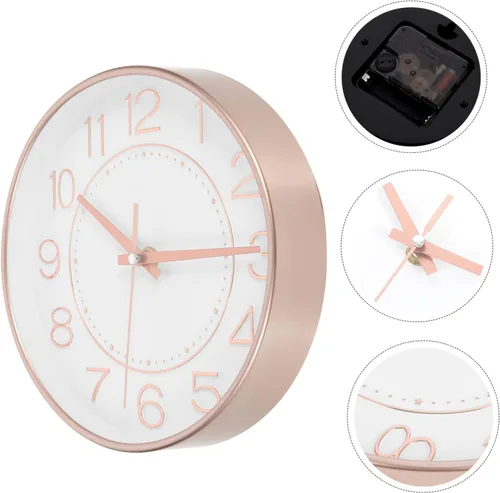 Miniatura 3 de IMIKEYA Reloj de pared digital de cuarzo, reloj de pared con pilas para decoración del hogar, baño, decoración de puerta, decoración de oficina