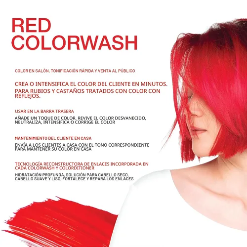 Miniatura 2 de Celeb Luxury Colorwash Color Depositing Shampoo - Color Refresher, Vegan Hair Dye, Bondfix Bond Rebuilder, Viral and Gem Lites Rojo