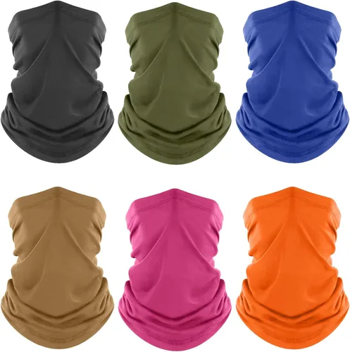 Miniatura 16 de Fuinloth Polaina para el cuello, paquete de 6 unidades de máscara facial con protección UV refrescante para hombres y mujeres