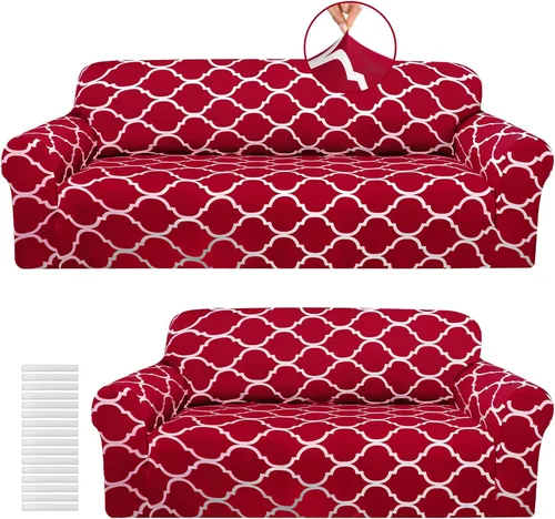 Miniatura 11 de Peryiter Juego de 3 fundas para sofá para sala de estar, fundas para muebles de sofá y sillones, funda para sillón con brazos, protector de muebles