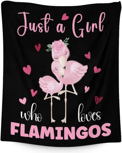 Miniatura 7 de Manta de flamenco de regalo, 30 x 40 pulgadas, bonita manta para mujeres y niñas, mantas negras suaves y peludas para sofá y oficina