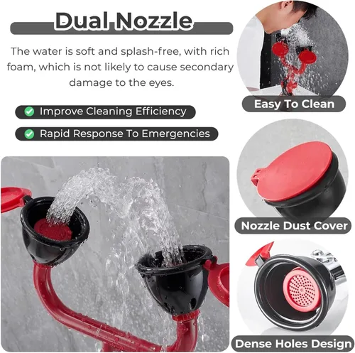 Miniatura 5 de Handheld Eyewash Station Bracket Portable Eye Wash Station, Portable Drench Hose Unit Spray Eye Wash For Lab Industrial, Wall-Mounted Emergency Eye