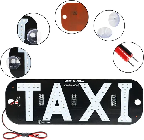 Miniatura 3 de 2 unids Taxi Led coche parabrisas cabina indicador lámpara 12V taxi signo bombilla parabrisas taxi guía luces (azul)