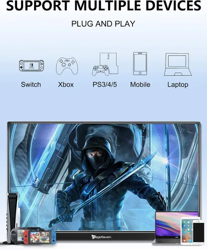 Miniatura 3 de MAGICRAVEN Monitor portátil 4K, pantalla de computadora portátil IPS de 16" 3840 x 2400, 1500:1, 400 Nits pantalla USB C HDMI pantalla