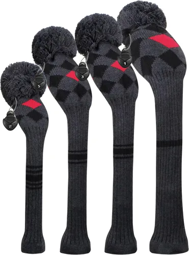 Miniatura 15 de Scott Edward Knit Wood Golf Club Head Covers 4 Pieces Knitted Item Fit Over Well Driver Wood(460cc) Fairway Wood and Hybrid(UT)