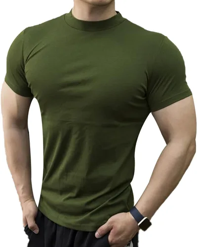 inhzoy Camisetas deportivas de manga corta para hombre, camisetas deportivas de capa base, camisetas de compresión para gimnasio y entrenamiento