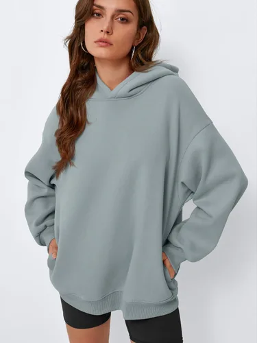 Miniatura 2 de EFAN Sudaderas de gran tamaño con capucha de forro polar para mujer, trajes de moda de otoño 2025, ropa linda con bolsillos