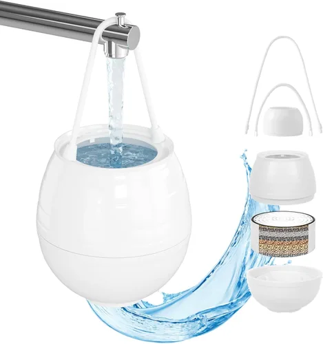Filtro de agua de baño para grifo de bañera, filtración de 10 etapas de 5,000 galones, elimina cientos de contaminantes, filtro de bañera de
