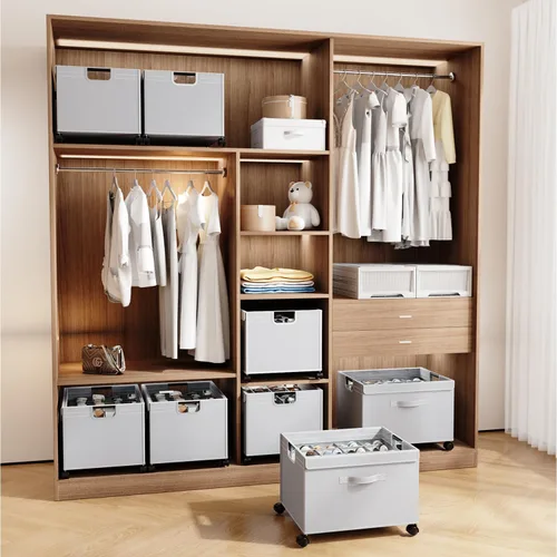 Miniatura 9 de HOUSE AGAIN Organizador de zapatos para armario, cajas de almacenamiento de zapatos con ruedas de 360°, marco de metal resistente que se adapta a
