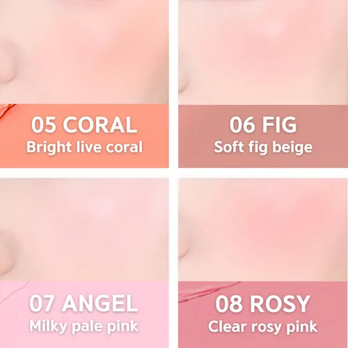 Miniatura 4 de BBIA Ready To Wear Downy - Rubor en crema para mejillas, 8 colores, cremoso, mezclable y modulable, textura húmeda y acabado mate, maquillaje facial