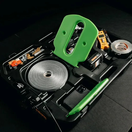 Miniatura 9 de Sistema de herramientas HVAC, resistente, grado contratista, caja de herramientas HVAC, patentado y fabricado en Estados Unidos, trineo de tracción