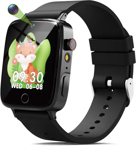 Miniatura 10 de NBKLS Reloj Inteligente para Niños Varones, Reloj para Niños con Pantalla Táctil de 1.54 Pulgadas, Reproductor de Música, Tarjeta de Aprendizaje, 10
