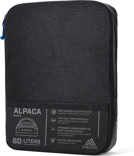 Miniatura 26 de Gregory Alpaca - Bolsa de lona resistente al agua para viajes de aventura y equipo con cubo de embalaje incluido, Negro obsidiana, 100L