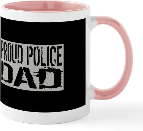Miniatura 64 de CafePress Taza de café de cerámica de 11 oz (11.0 fl oz) de Police Mom