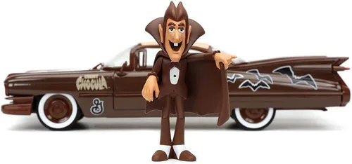 Miniatura 3 de Jada Toys Count Chocula 1:24 1959 Cadillac Coupe DeVille - Vehículo fundido a presión con figura de Count Chocula, juguetes para niños y adultos