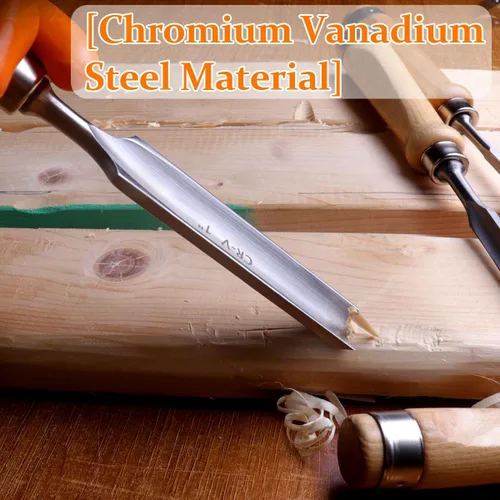 Miniatura 3 de ATOPLEE Juego de cinceles de madera para carpintería, 4 piezas Herramienta profesional de tallado de madera Herramienta de carpintero CR-V de acero