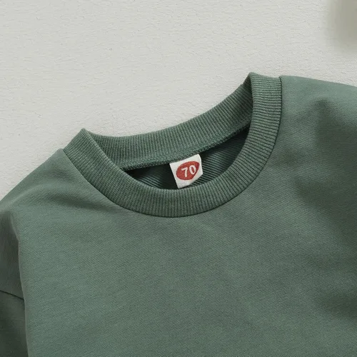 Miniatura 3 de Sudadera unisex para bebé niño y niña, mameluco de burbujas de manga larga con bolsillo, suéter cálido, ropa de otoño e invierno