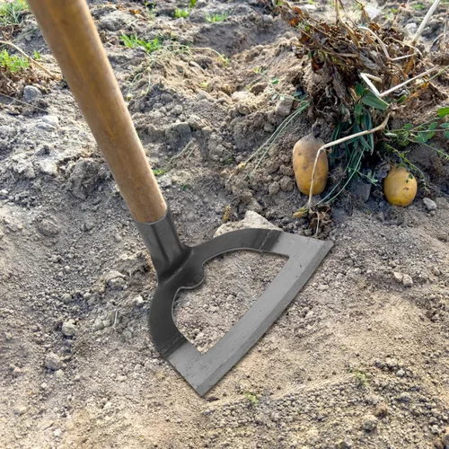 Miniatura 3 de DOITOOL Azada hueca de jardín, azada de jardín de acero al manganeso, rastrillo de mano resistente para cultivo de patio trasero, aflojamiento