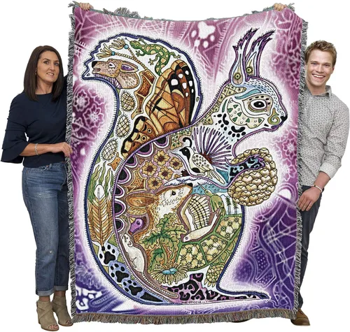 Miniatura 22 de Pure Country Weavers Sue Coccia - Manta de ovejas de cuerno grande, tótem de espíritus animales, manta de regalo tejida de algodón, fabricada
