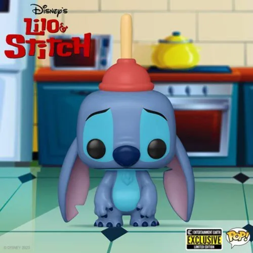 Miniatura 3 de Funko Pop! Disney: Lilo & Stitch - Figura de Stitch con émbolo (exclusivo de Entertainment Earth)