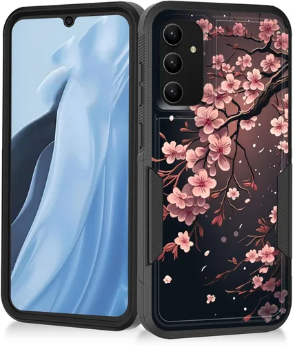Miniatura 175 de Funda para Galaxy A14 5G, resistente de doble capa híbrida de policarbonato duro, goma suave, a prueba de golpes, funda protectora resistente