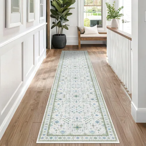 Miniatura 51 de Alfombra Boho Negra para Sala de Estar - Alfombra de Área Lavable de 10x14 Pies, Alfombras de Comedor para Debajo de la Mesa, Alfombra Suave de Pelo