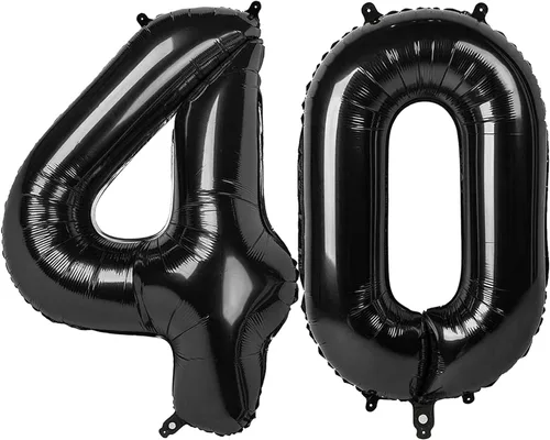 Miniatura 28 de Globos de números de 5 globos de 40 pulgadas, decoraciones de cumpleaños azules para niños y niñas, globos de números azul marino grandes