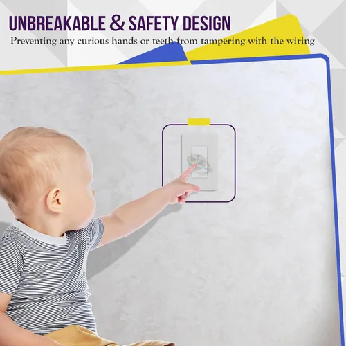 Miniatura 6 de ENERLITES - Adaptador en blanco para placas de pared decorativas, termoplástico de policarbonato irrompible, con certificación ETL, 6001-W-10