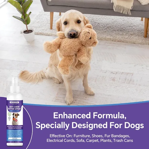 Miniatura 3 de WEALLIN Spray antimasticable para perros, 6.76 onzas líquidas, espray de manzana amarga para perros, aerosol disuasorio para perros, detiene