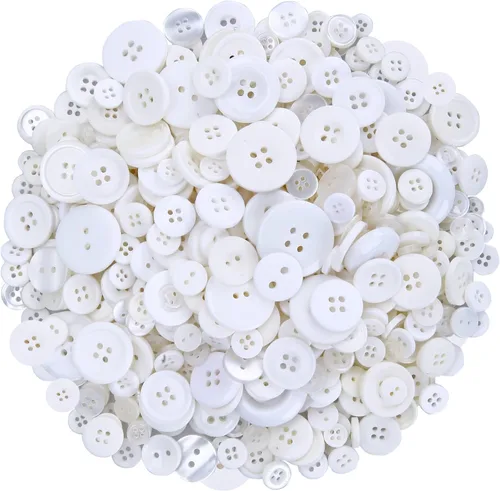Miniatura 15 de Greentime 350-400 PCS Botones de Resina de Navidad Botones Surtidos de 2 y 4 Agujeros Redondos para Manualidades para Decoraciones de Fiestas