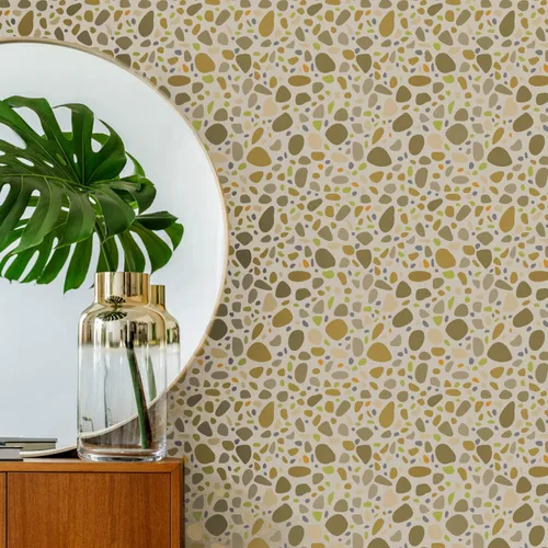 Miniatura 2 de GSS Designs - Plantilla grande de terrazo de 16 x 24 pulgadas, sin costuras, patrón repetitivo, plantillas de pared reutilizables para pintar