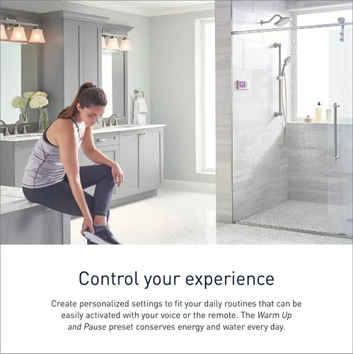 Miniatura 5 de Moen TS3302BL - Controlador de sistema de agua digital inteligente de 2 salidas para válvula de ducha termostática, en color negro mate