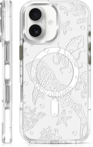 Miniatura 36 de Funda para iPhone 13/14 [compatible con Magsafe], funda magnética transparente de silicona a prueba de golpes con patrón de versículos de la Biblia