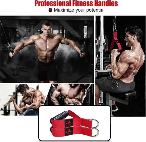 Miniatura 7 de Heavy Duty Gym Workout Handles Attachment for Cable Machine,Resistance Band,Pulley System Home Exercise Equipment, Comfortable and Stronger Grip
