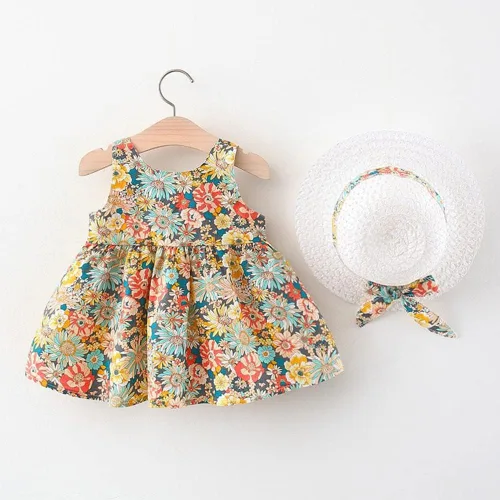 Miniatura 32 de Vestido tutú de verano para niñas pequeñas, sin espalda, vestido de princesa para fiesta de cumpleaños, vestido de verano con lazo floral