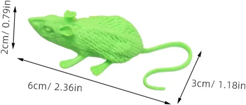 Miniatura 2 de 18pcs Simulation Mouse Figurine Skeleton Animals Halloween Decor Fake Poop Halloween Gnome Rats Decorations Prank Mouse Realistic Rats Soft Rubber