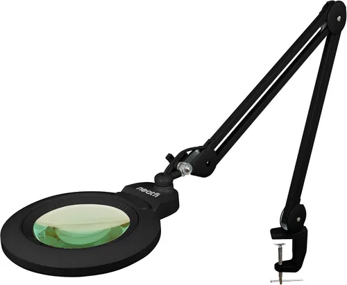 Neatfi XL lupa LED bifocal, lente acrílica de 7 pulgadas, aumento 5D/20D, manos libres, luz regulable, 168 LEDs SMD, brazo ajustable para