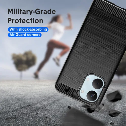 Miniatura 3 de Designed for Xiaomi Poco X8 Pro Max Case,Flexible TPU [Brushed Texture] [Anti-Slip] Shockproof Military Protection Bumper Phone Case,Slim Case Cover